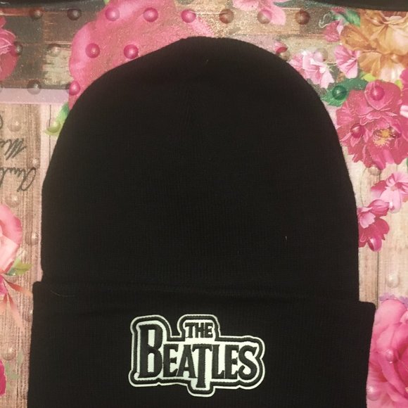 The Beatles Berretto Invernale In Maglia Con Logo Yellow Submarine, Nero, Taglia Unica, Regalo Ufficiale Per Fan